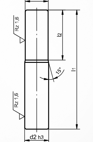 Dimensioned drawing of guide pillar ST7102 (non-standard)