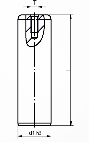 Dimensioned drawing of guide pillar ST7608 (non-standard)
