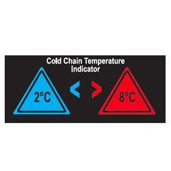 Reversible temperature indicator for the cold chain (pack 10 units)