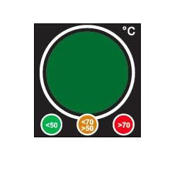 LCD traffic light temperature label (pack 10 units)