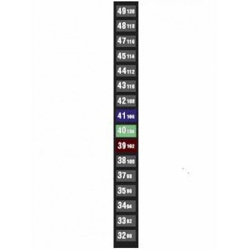 Termómetro vertical adhesivo LCD de 16 niveles (sobres 10 uds.)
