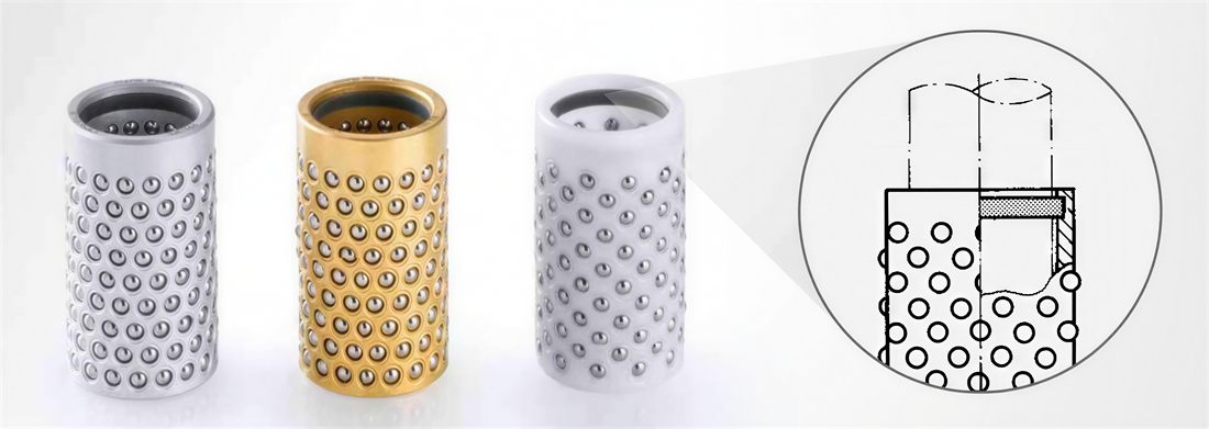 Variant with installation assistance: the three cages with an upper geometry that eases insertion onto the pillar
