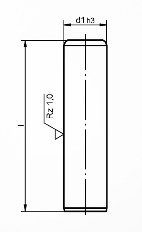 Dimensioned drawing of guide pillar ST7100 (DIN 9825 / ISO 9182)