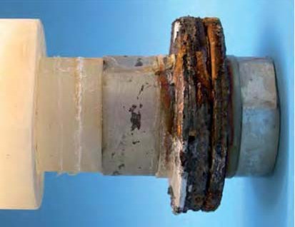 Mechanical zinc plating + Yellow chromate — part after the stress corrosion cracking test