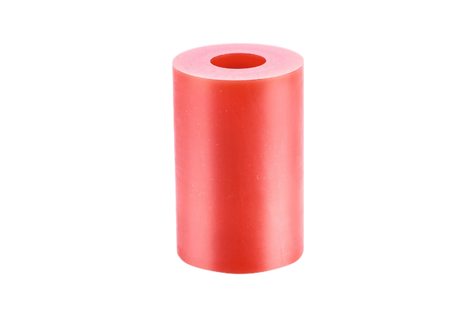 Elastómero cilíndrico SZ8590 de poliuretano Vulkollan PUR, color rojo