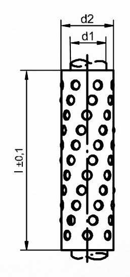 Dimensioned drawing of the ST7192 ball cage with dimensions d₁, d₂ and l